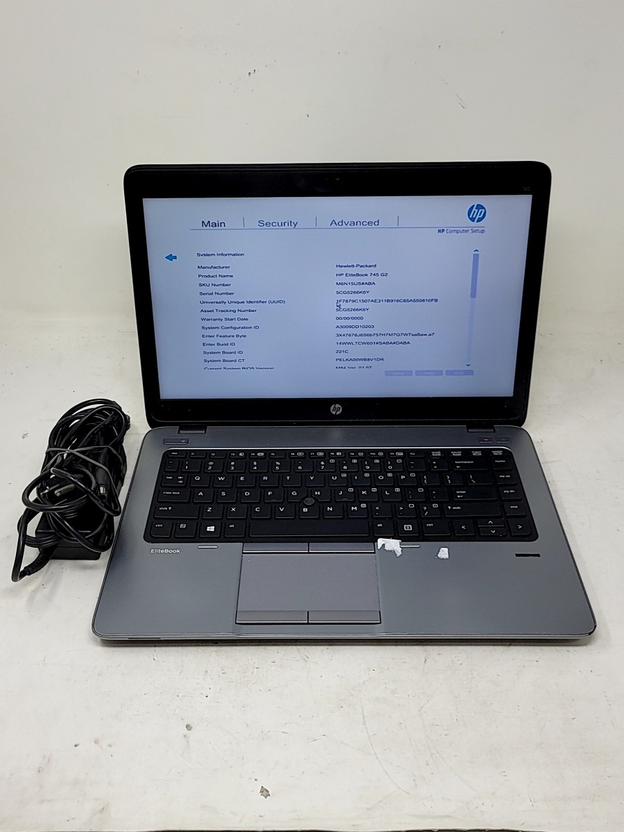 HP ELITEBOOK 745 G2 M6N15US-ABA Laptop AMD A8 PRO-7150B 4GB 250GB SEE NOTES