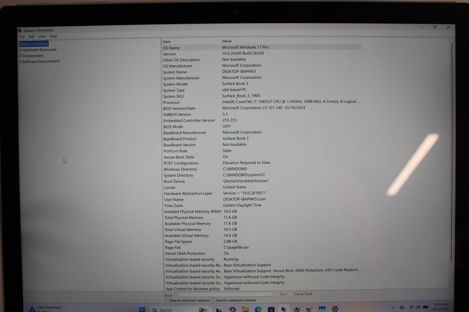 12″Microsoft Surface Pro 3 1900 i7-1065G7 1.30GHz RAM 16GB NVMe 256GB GTX 1650