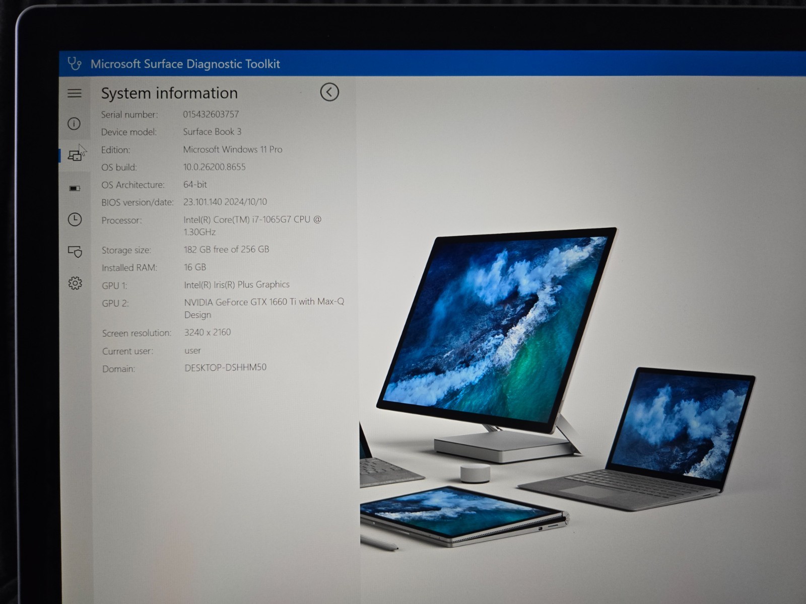 Microsoft Surface Book 3 15″ (256GB SSD, Intel i7-1065G7 GTX 1660 Ti 16GB RAM)