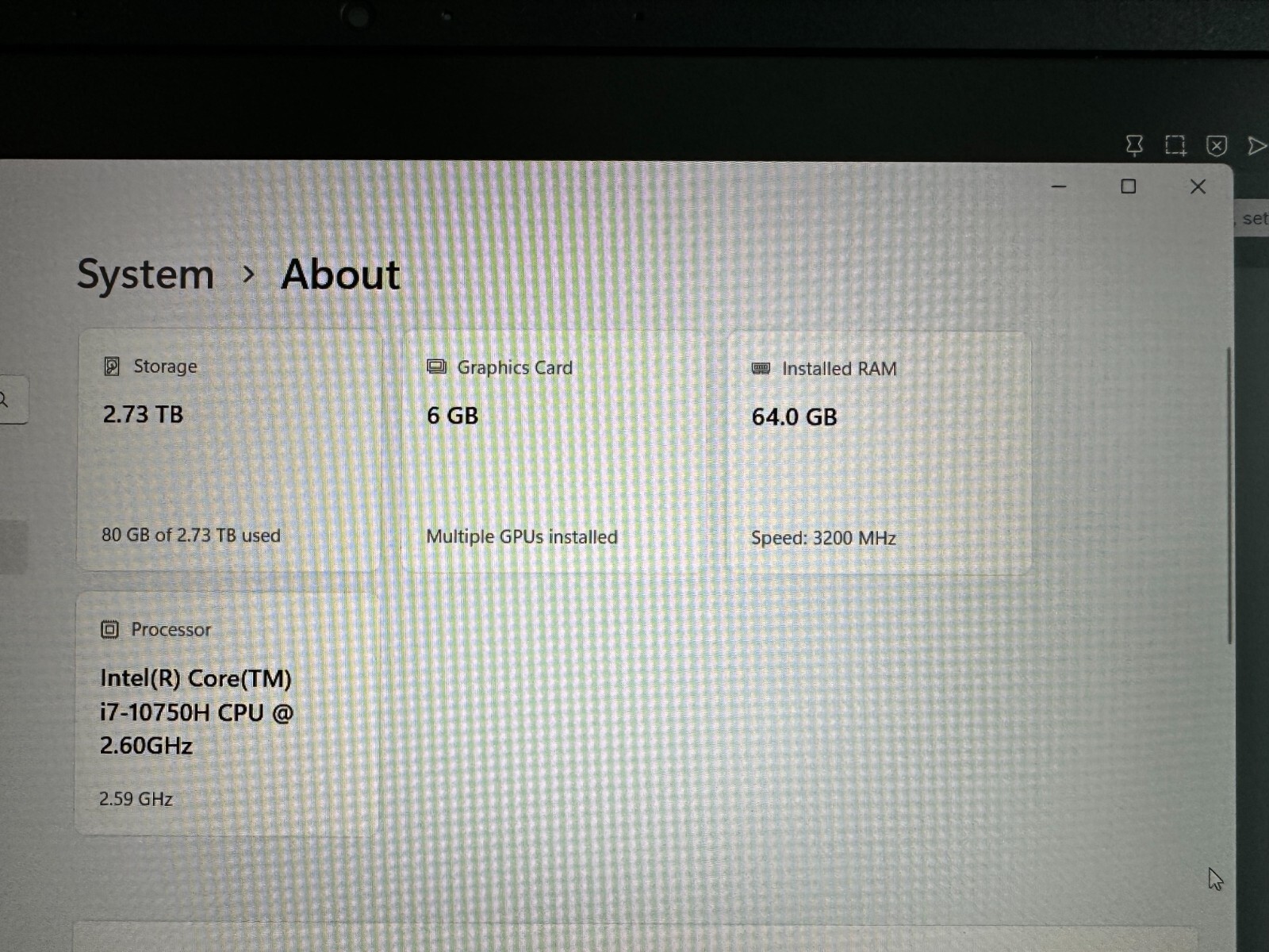 Upgraded HP Omen 15 – i7 | RTX 2060 | 64GB RAM | 3TB SSD, 990 Pro + 970 EVO Plus
