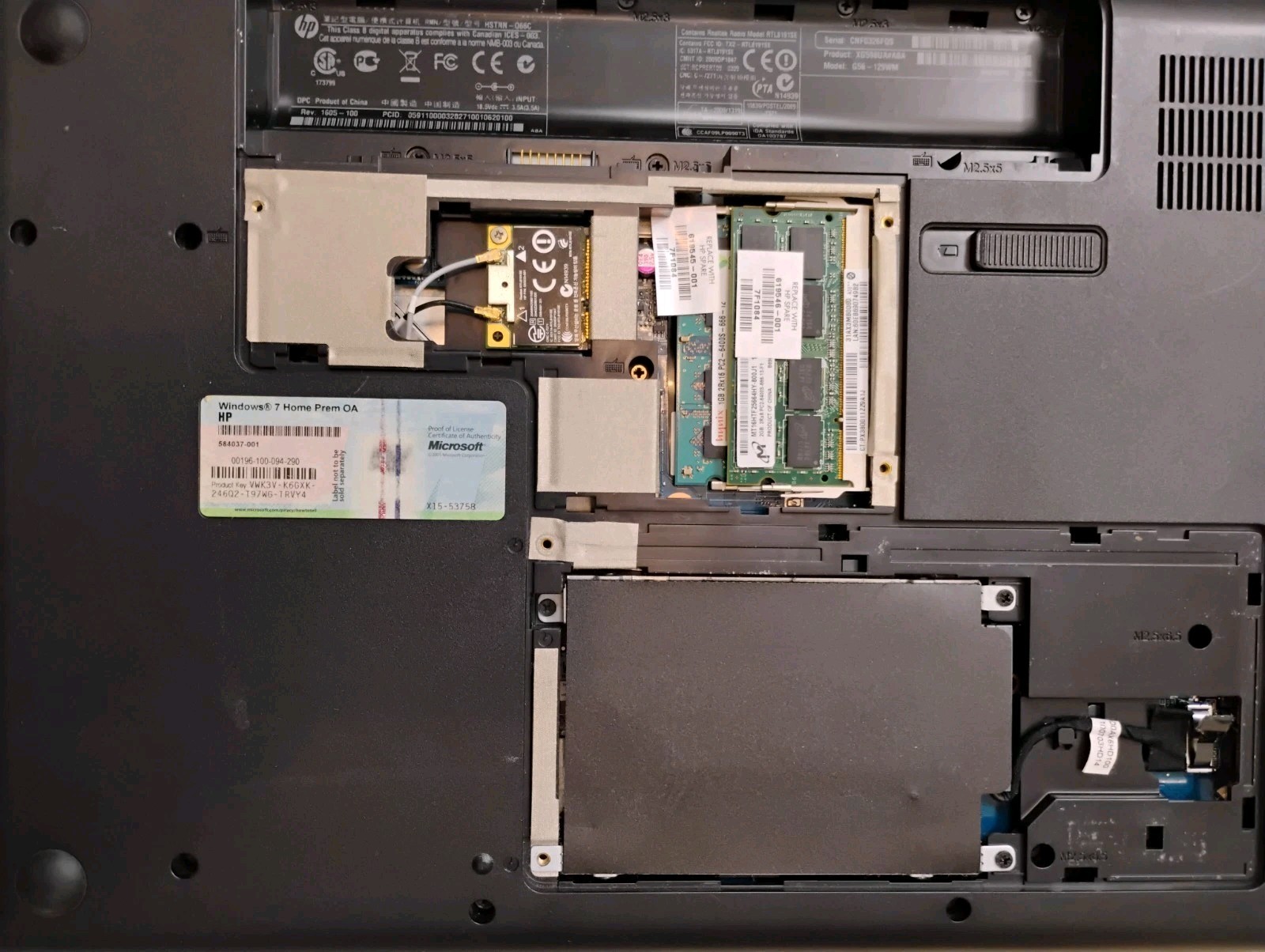 HP G56 Windows 7 Kome Prem OA Laptop 14″ Intel Celeron HDD,