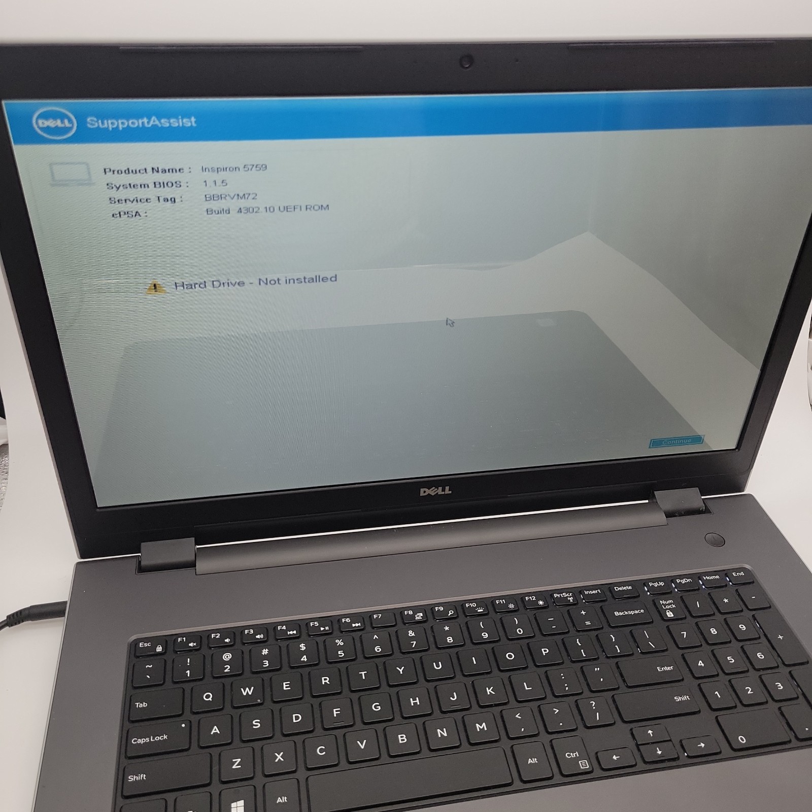 DELL INSPIRON 17 5759 Intel Core i5-6200U CPU@ 2.30GHz L137