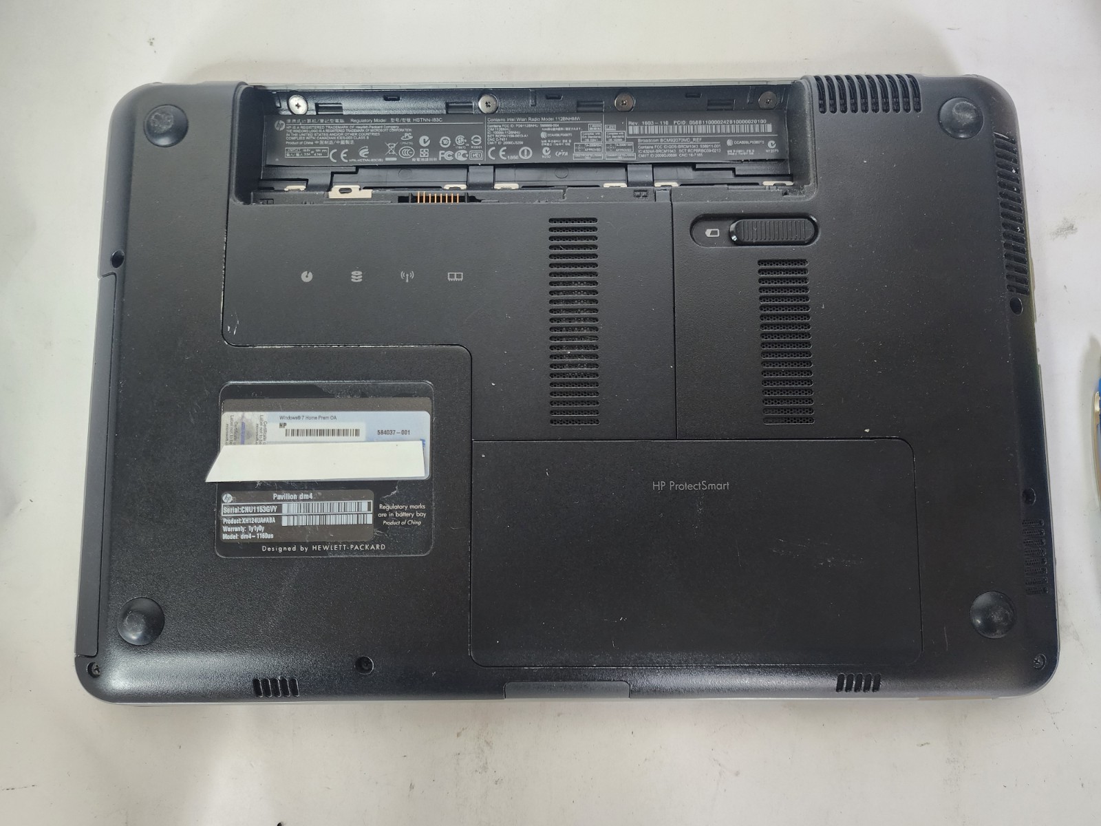 HP PAVILION DM4 4GB RAM 500GB HDD I5-m450@2.40ghz 4gb Ram WIN 7, NO BATTERY Read