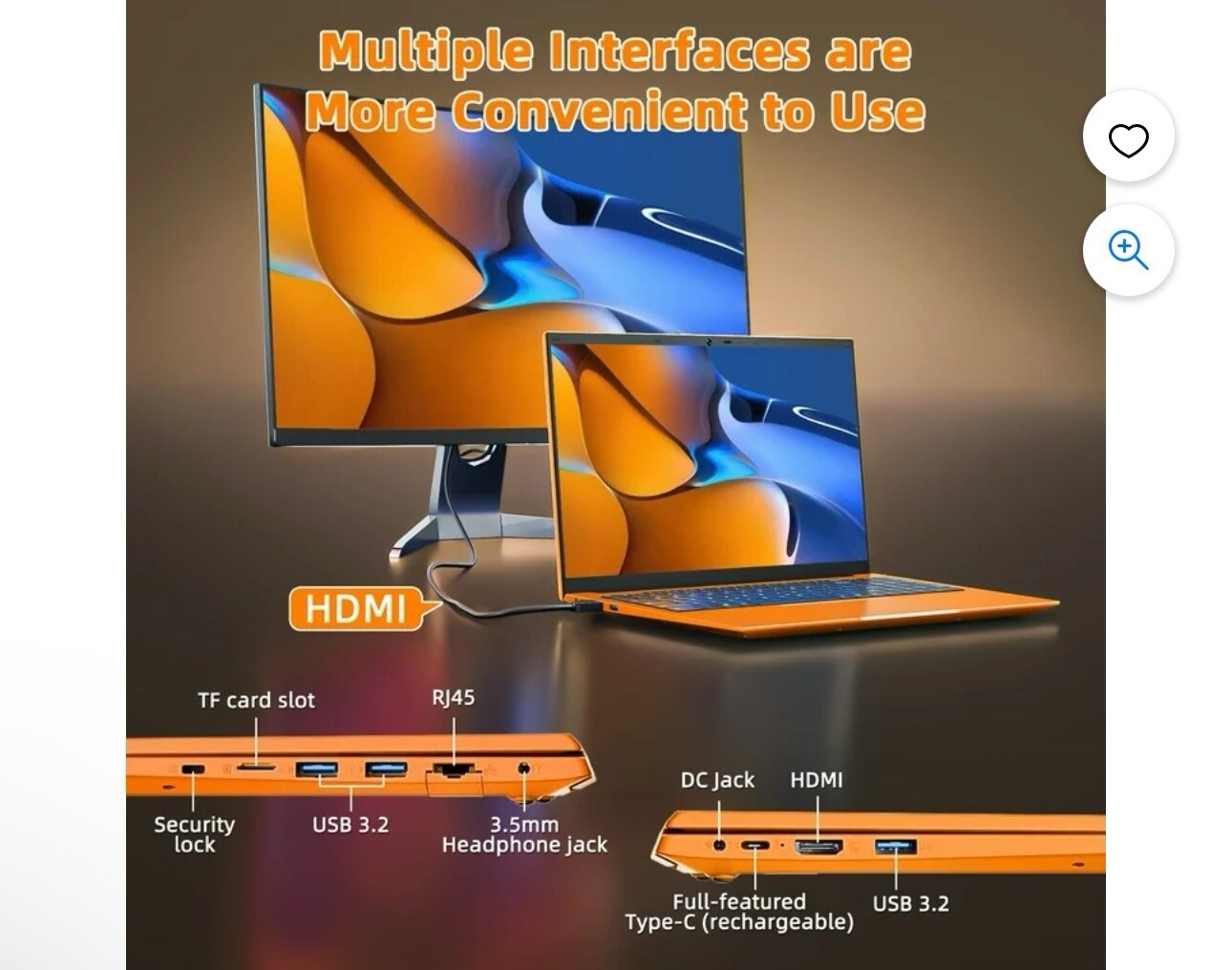 Naclud 15.6” Windows 11 Laptop 4GB DDR4 128GB ROM Computer, 4 Core Celeron N5095