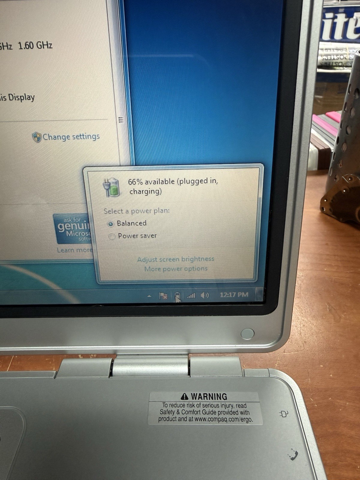 Compaq Presario C500 15.4″ Windows 7- 250HDD 1.60GHz 2GB DVDRW Vintage Retro