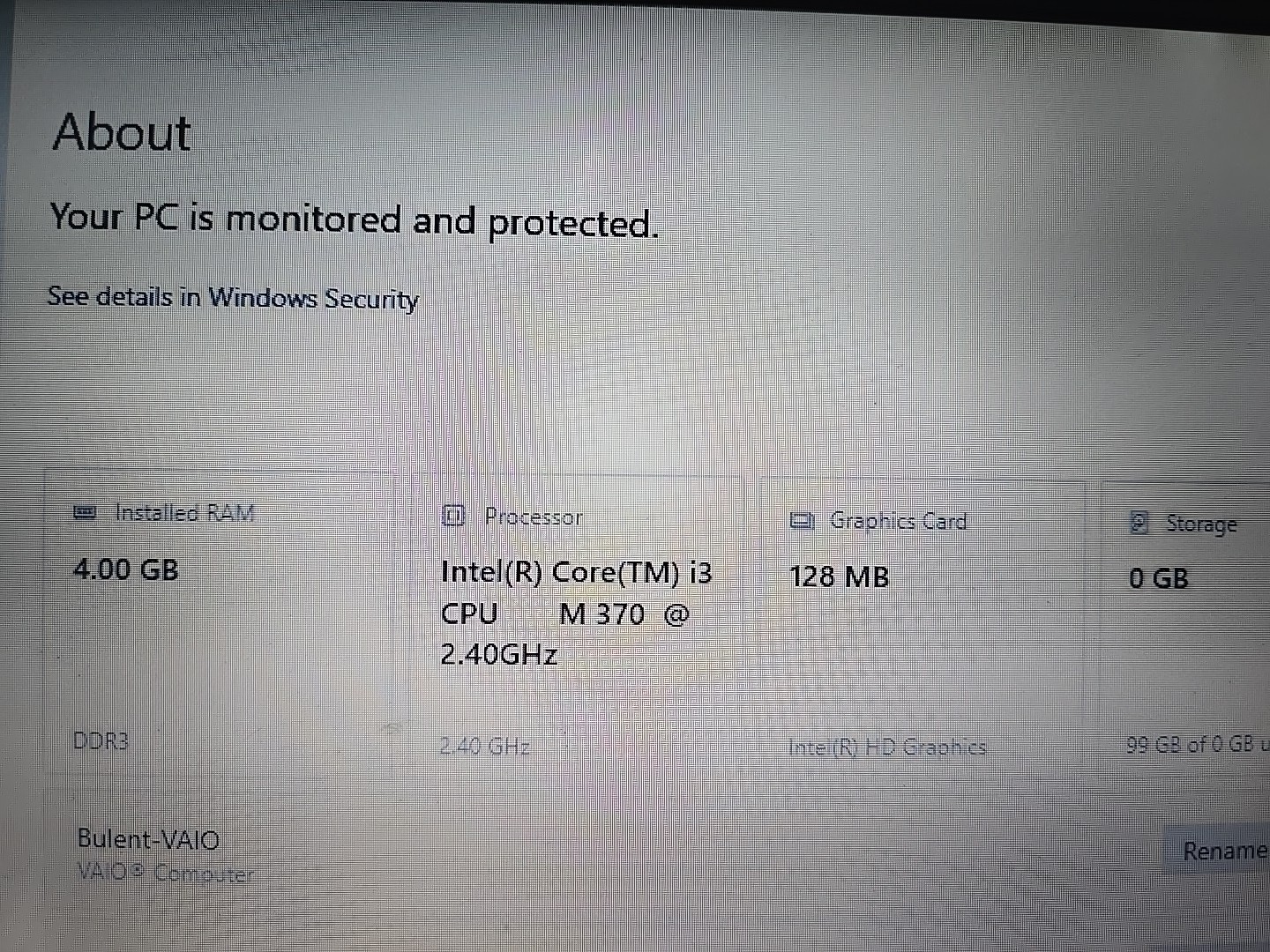 Sony VAIO PCG-71318L Intel Core i3 M370 15.6″ Laptop 4 GB RAM Win10 MS OFFICE