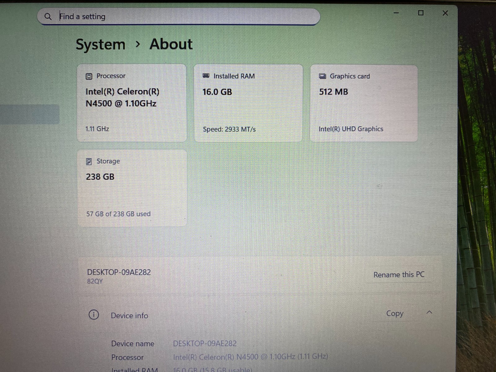 Lenovo V15 G2 IJL 15.6″ LED Laptop,Intel Celeron N4500 1.1Ghz,16GB RAM,256GBNVME