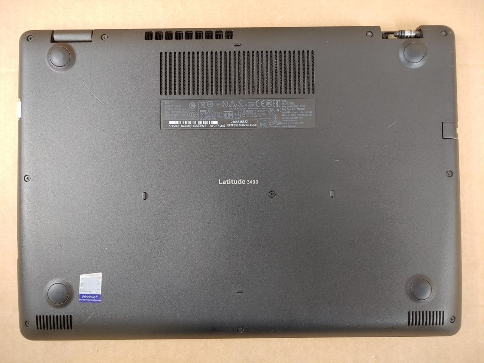 Dell Latitude 3490 14″ Touch i3-7020U✔ *NO RAM/NO HDD/NO AC* MISSING HINGE COVER