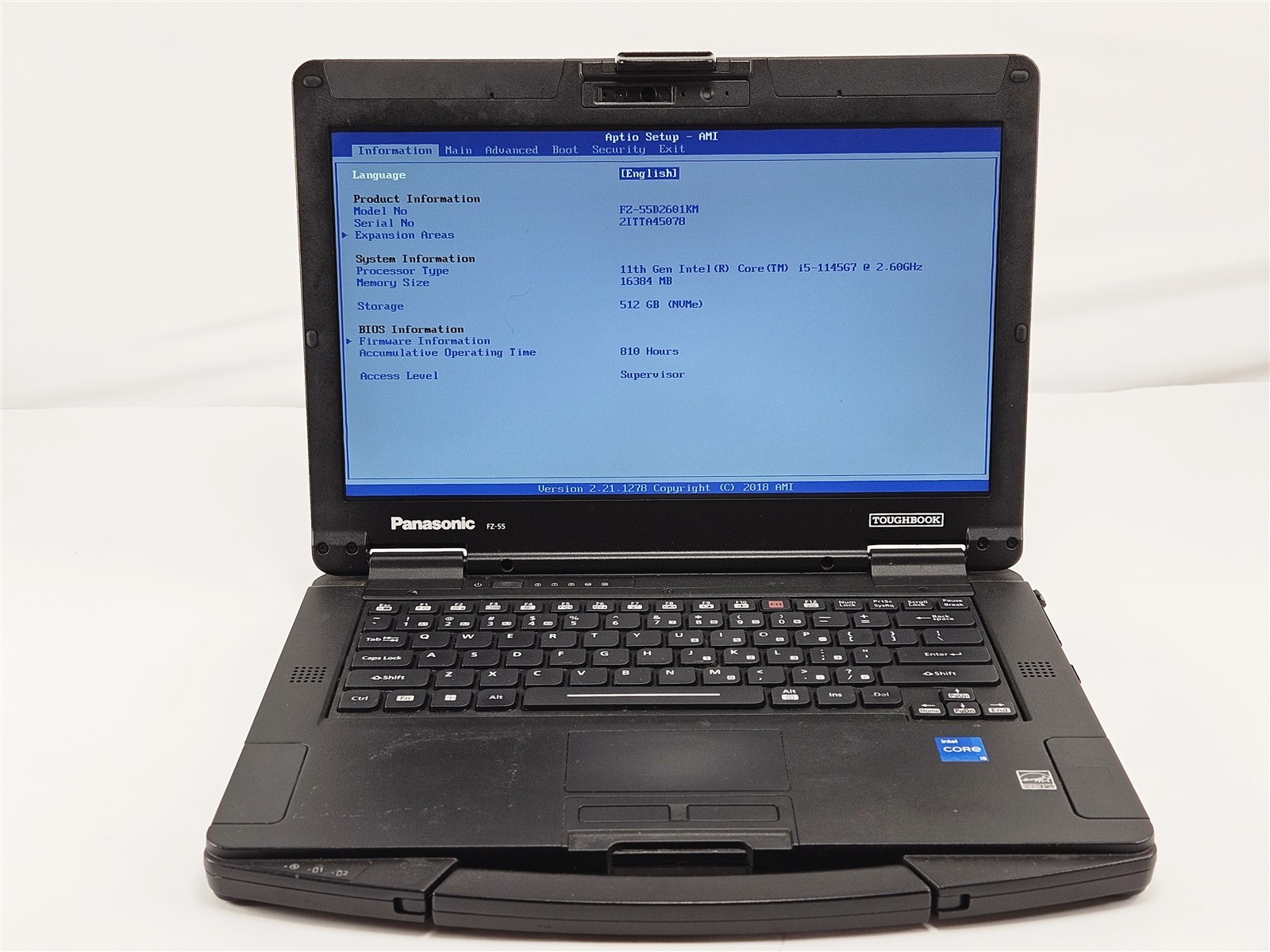 Panasonic Toughbook 14″ FZ-55 MK2 Intel Core i5-1145G7 16GB 512GB SSD 850 Hrs