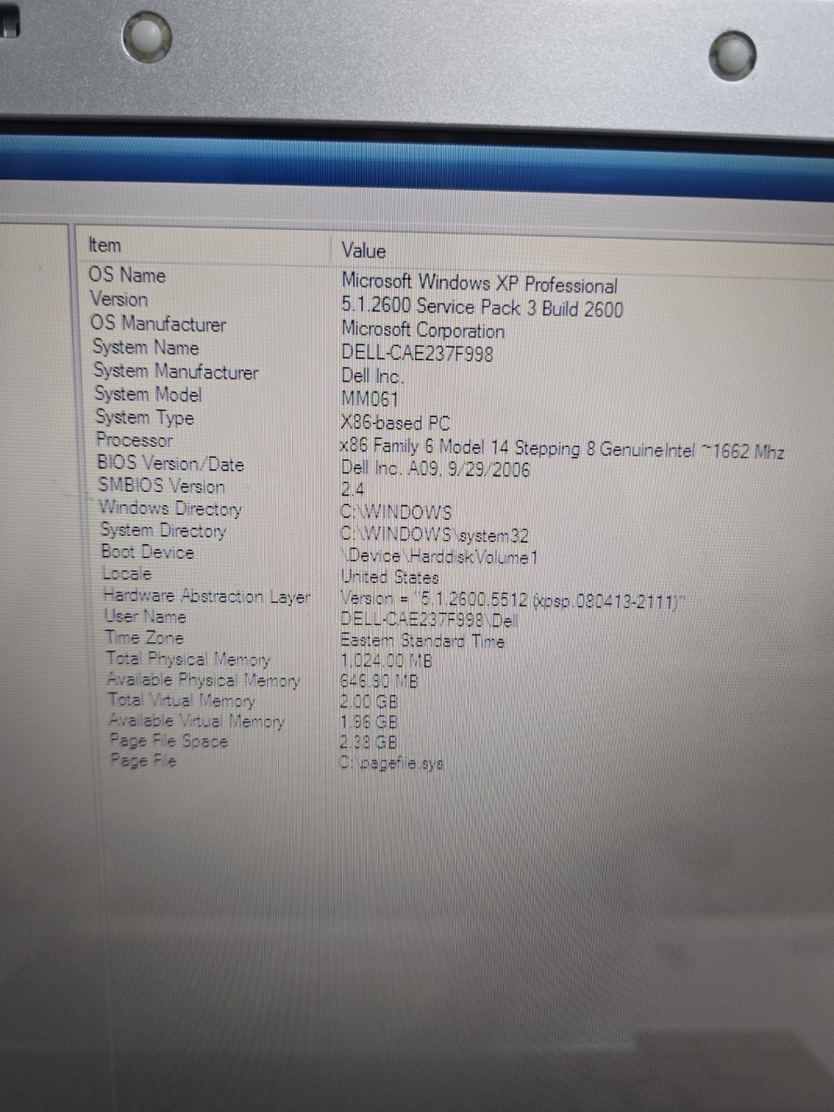 🔥 Dell Inspiron E1505 Retro Laptop Windows XP Pro Intel 1.66GHz Duo Core TESTED