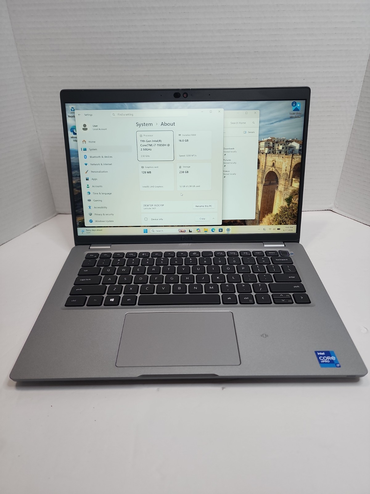 Dell Latitude 5421 Intel Core i7 256Gb NVME 16Gb RAM Win 11 Pro 🔥 GRADE B+