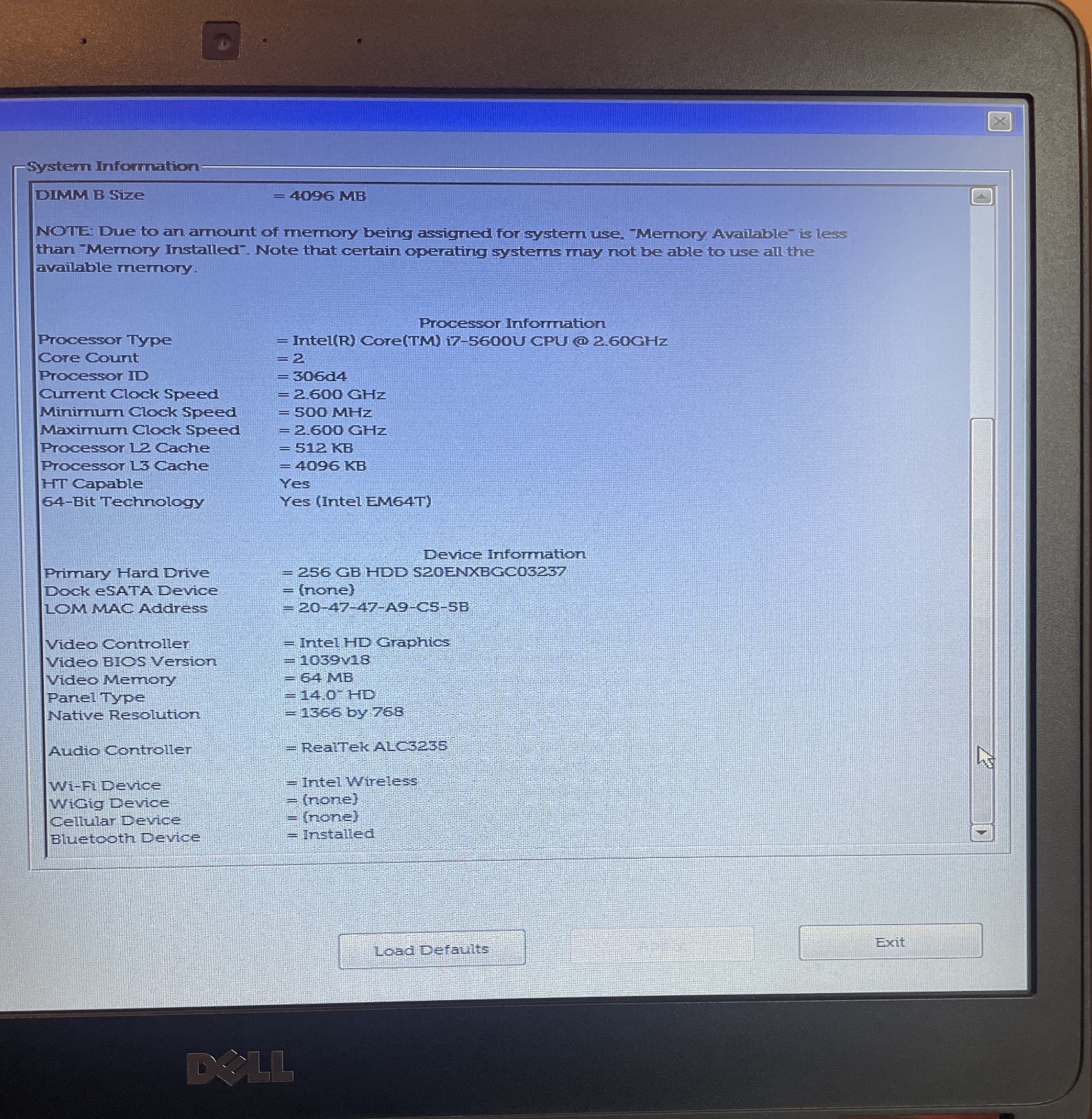 Dell Latitude E7450 14″ Intel Core i7-5600U 2.6GHz 8GB 256GB SSD Windows 11