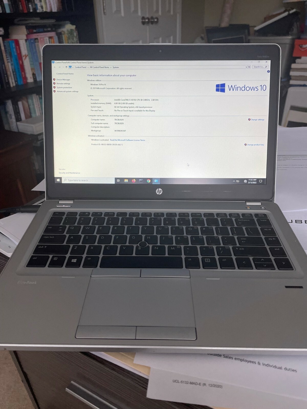 HP EliteBook 9470m i5-4310U 2.60GHz, 4GB, 120GB HD, Windows 10 PRO N Notebook