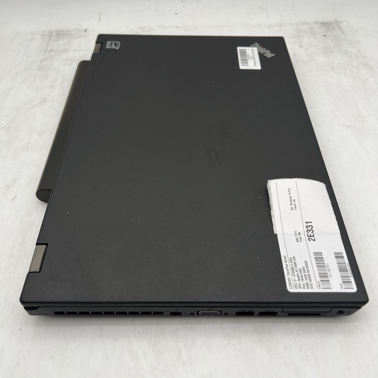 Lenovo Thinkpad W540 I7 4700MQ 2.4GHz 16GB RAM Quadro K1100M 500GB SSD Win10P