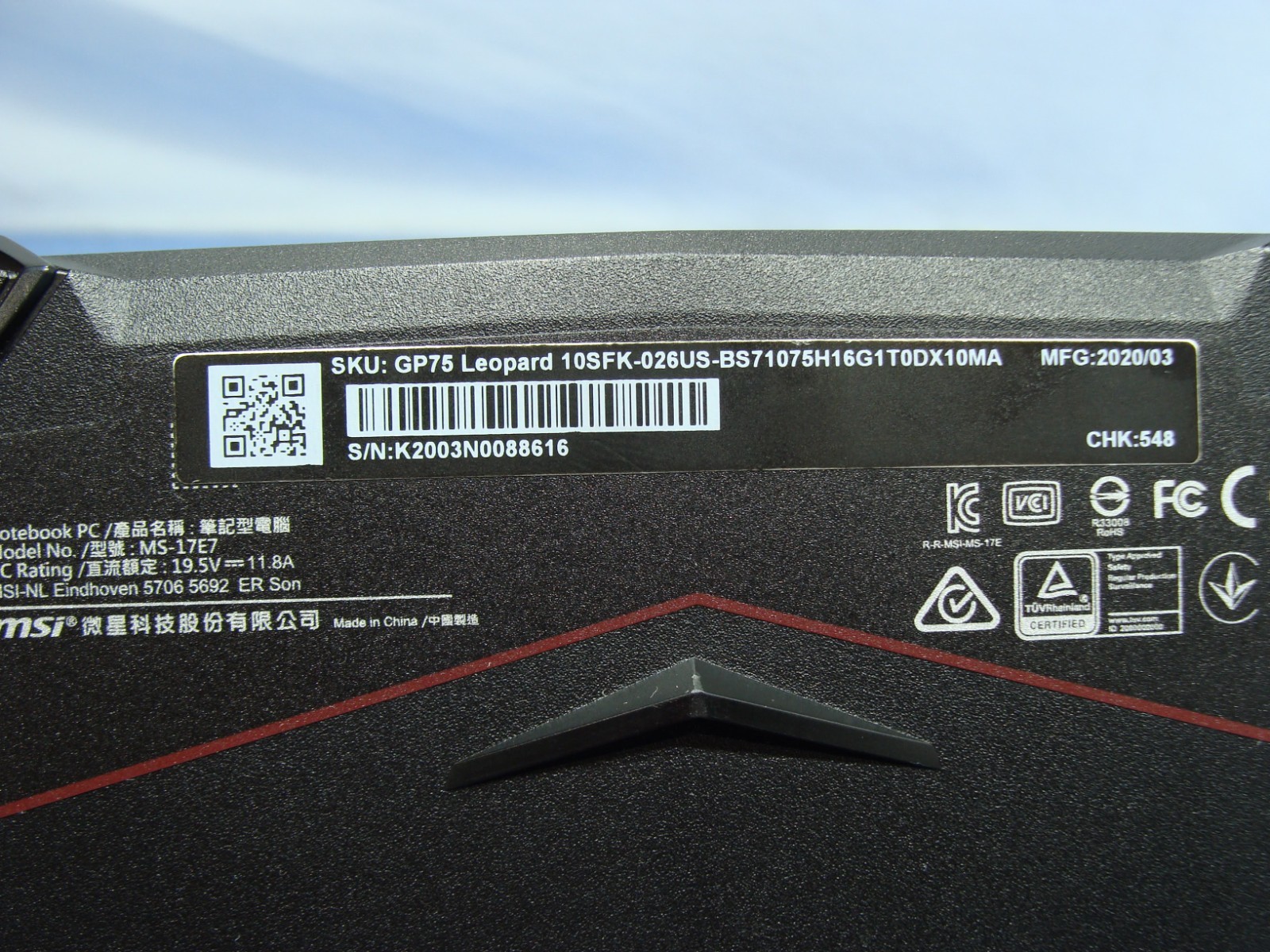 MSI GP75 Leopard 10SF 17,3”FHD 120hz i7-10750H 2.6GHz 32GB 512GB/1TB RTX 2070