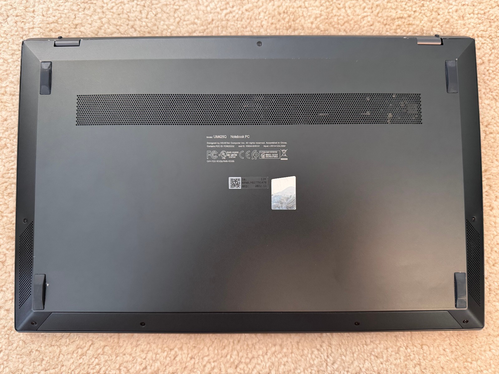 ASUS ZENBOOK 14 UM425QA 14″ 512GBSSD/16GBRAM AMD RYZEN 9 5900HX WIN11PRO LOOK!