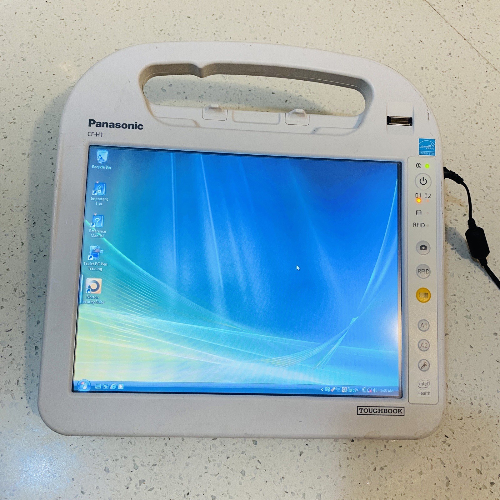 Vintage Panasonic Toughbook CF-H1 Tablet w/ Dock Windows 7 80GB HDD Read…