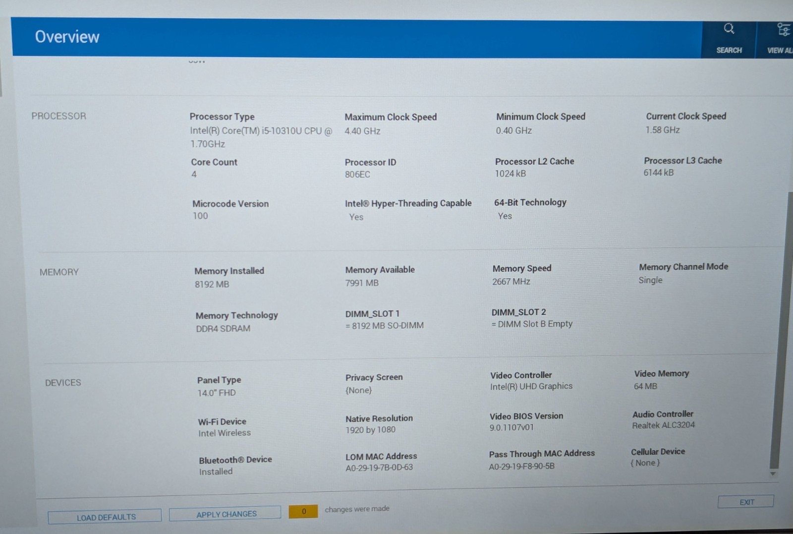 Dell Latitude 5420 14″ Laptop i5-10310U 1.70GHz 8GB RAM 256GB NVMe Windows 11