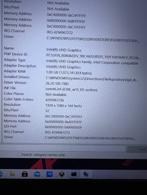 ASUS ROG Strix 15.6 FHD NVIDIA GEFORCE RTX 2070 16GB 1TB SSD INTEL I7-10750H CPU