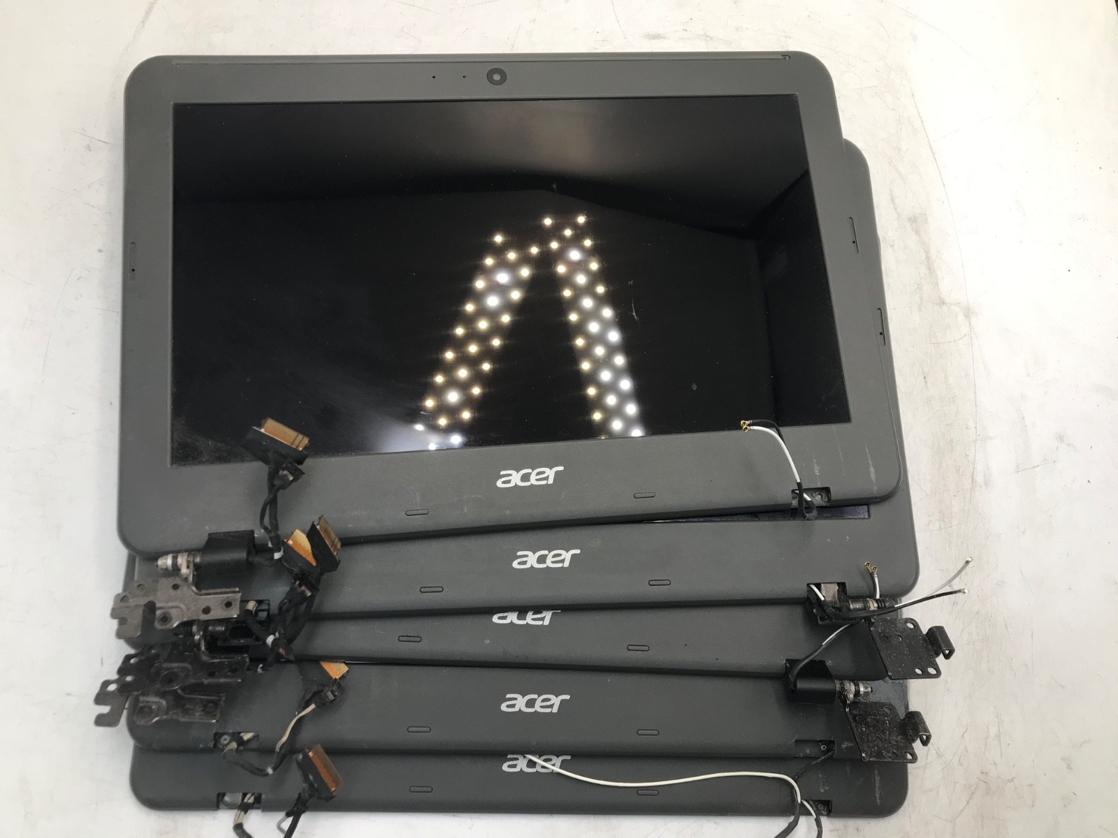LOT OF 5 Acer C731 Chromebook LCD BACK COVER VIDEO CABLES 11.6″ ALL WORKING- MZ