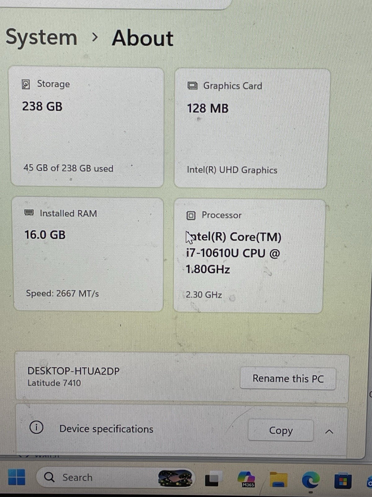 Dell Latitude 7410 Laptop i7 16GB RAM 238GB SSD 14″ FHD Touchscreen Win 11 Pro