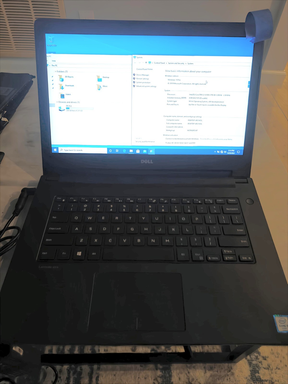 Dell Latitude 3470 14″ Laptop Intel i3-6100U 8GB RAM Win 11