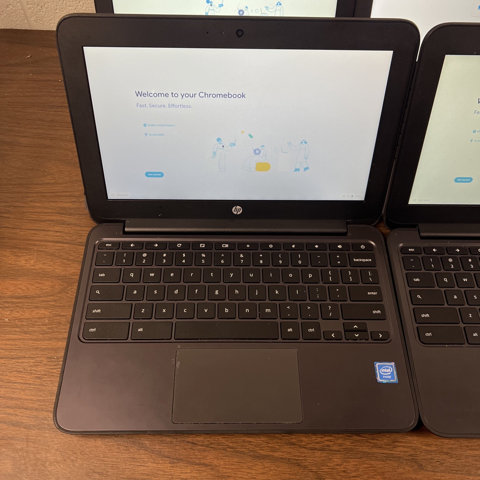 Lot Of 6 HP Chromebook 11 G5 EE | Celeron N3060 1.6GHz CPU | 4G Ram | 16G eMMC
