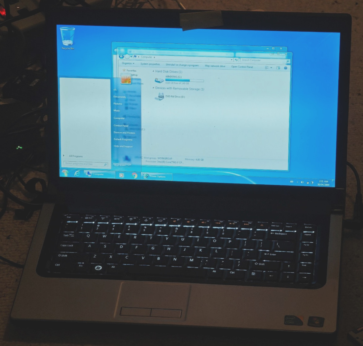 Dell Studio 1557 PP39L Laptop – 160GB HDD, 4GB RAM, Intel i7 Q720