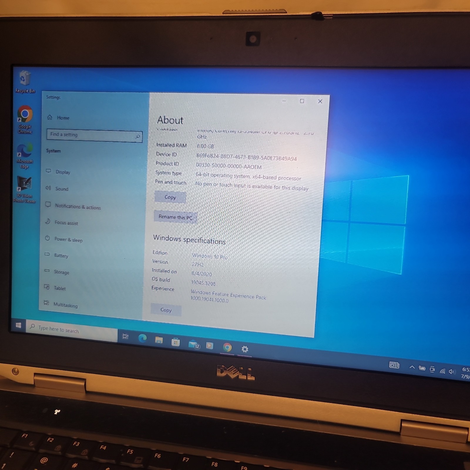 Dell Latitude E6430 8gb Ram Intel i5-3340m 2.7ghz Windows 10 PRO HDMI out