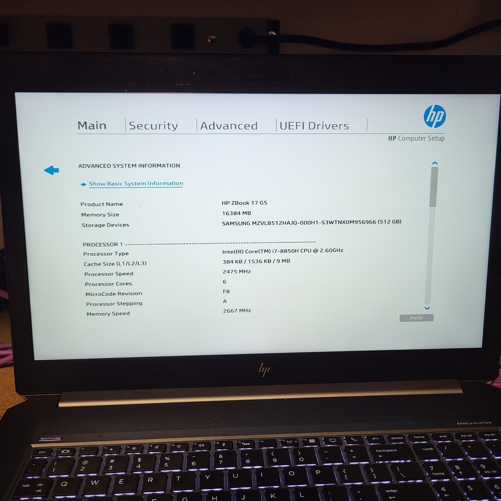 Blown Speaker HP ZBook 17 G5 Laptop Intel i7-8850H 2.6GHz 16GB 512GB P3200 GPU