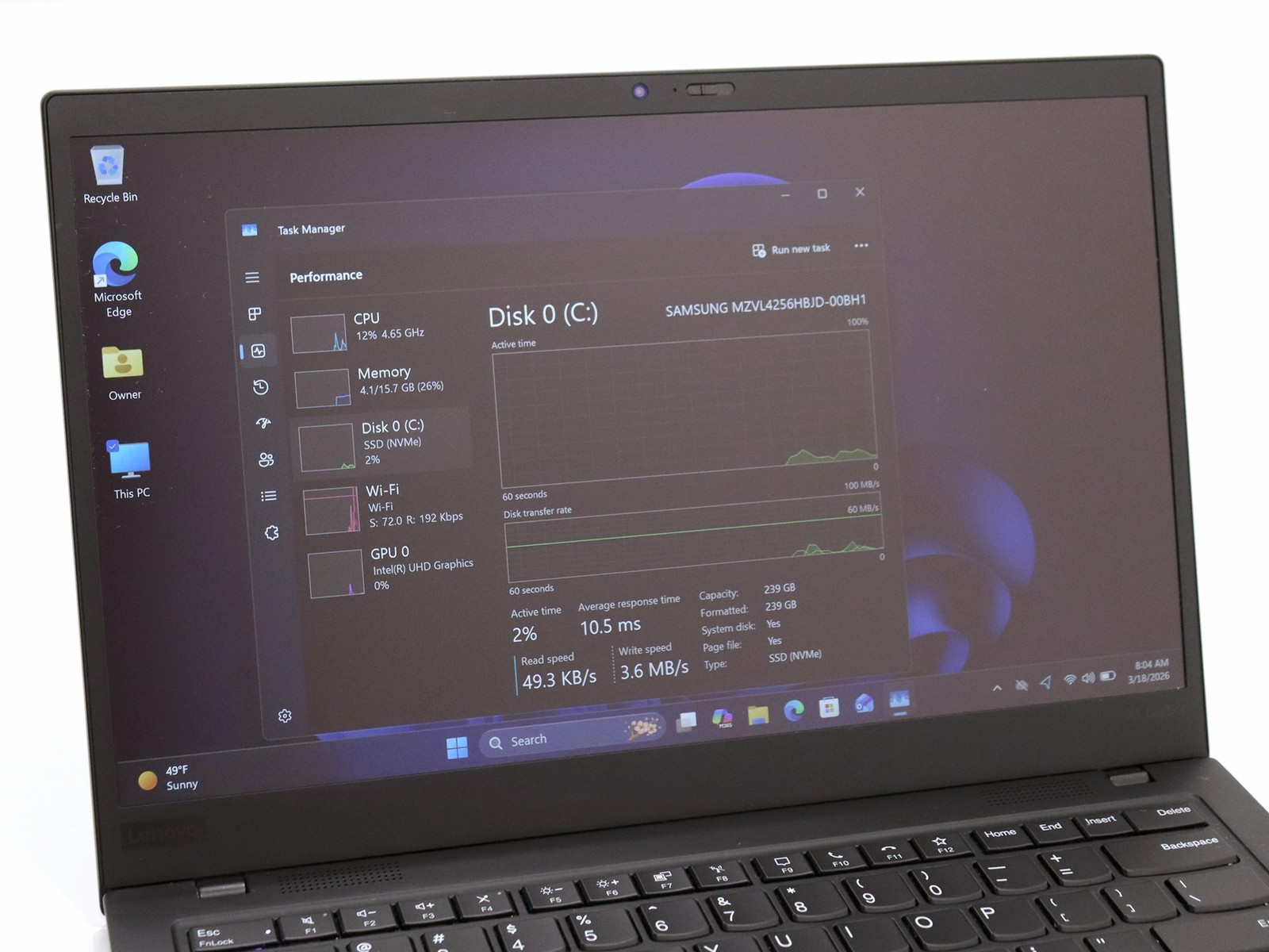 Lenovo ThinkPad X1 Carbon Gen 8 14.0″ FHD Touch i7-10610U 16GB 256GB NVMe W11P