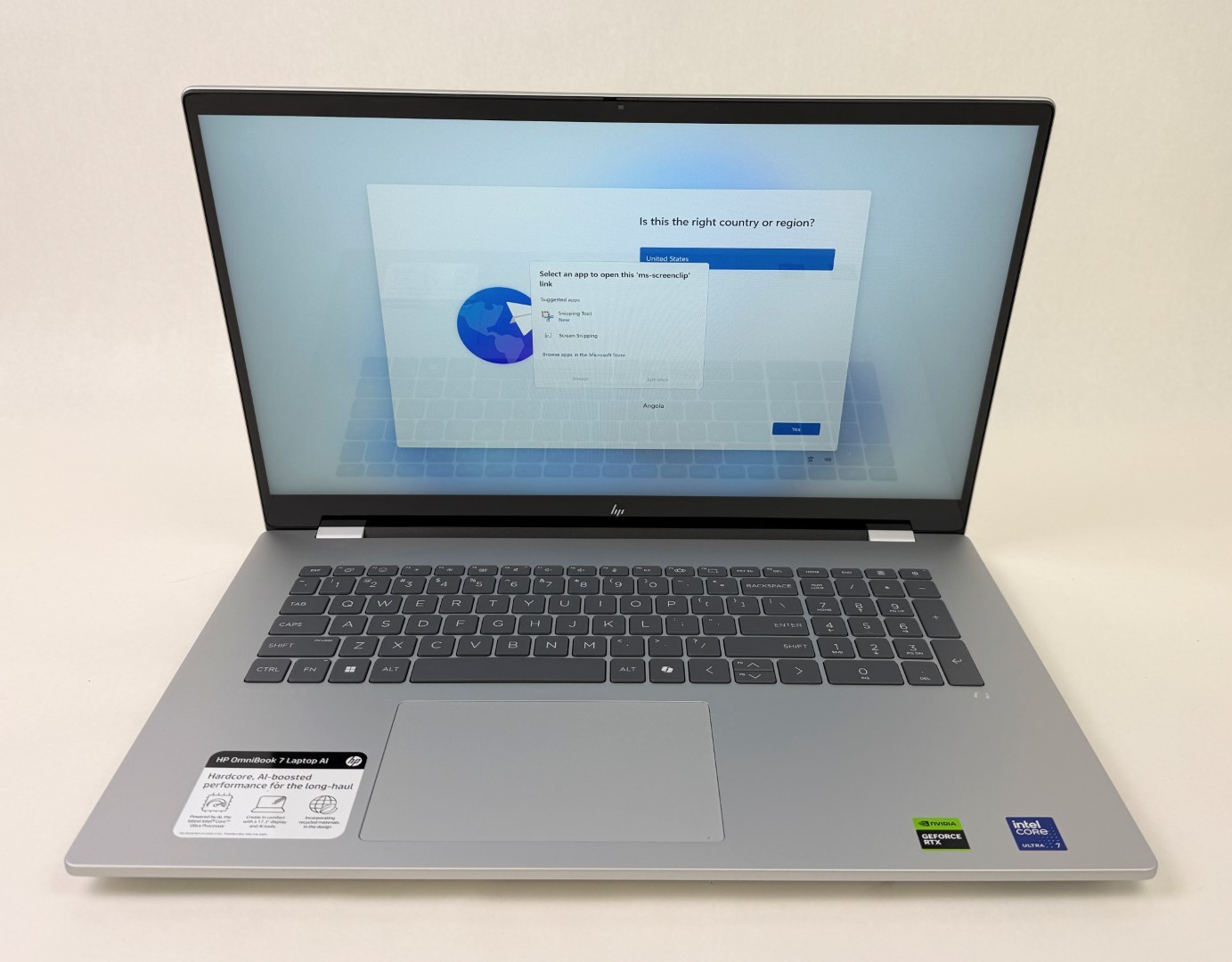 HP OmniBook 7 17-dc0073cl 17.3″ FHD Touch Ultra 7 258V 32GB 1TB RTX 4050 W11 Scr
