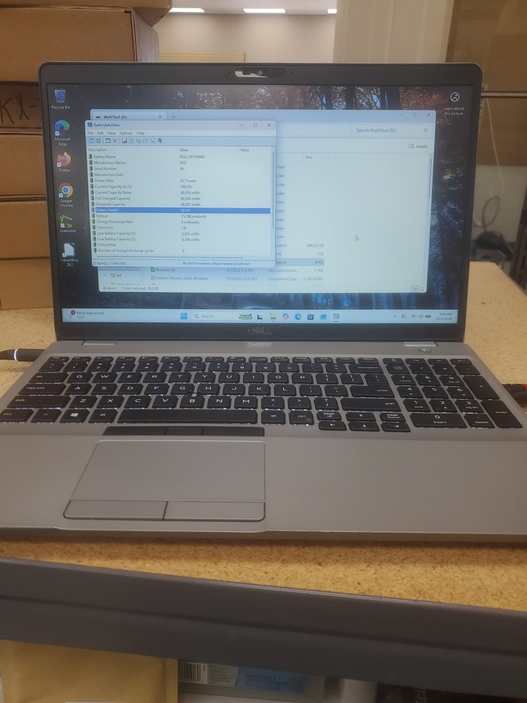 Dell Precision 3550 Laptop – i5-10310U 8GB 256GB SSD 15.6″ 051426-7