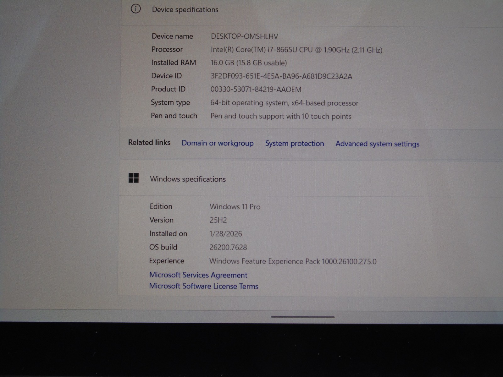 Dell Latitude 7210 2 in 1 i7-8665U Tablet Notebook Computer Touchscreen 12.25″