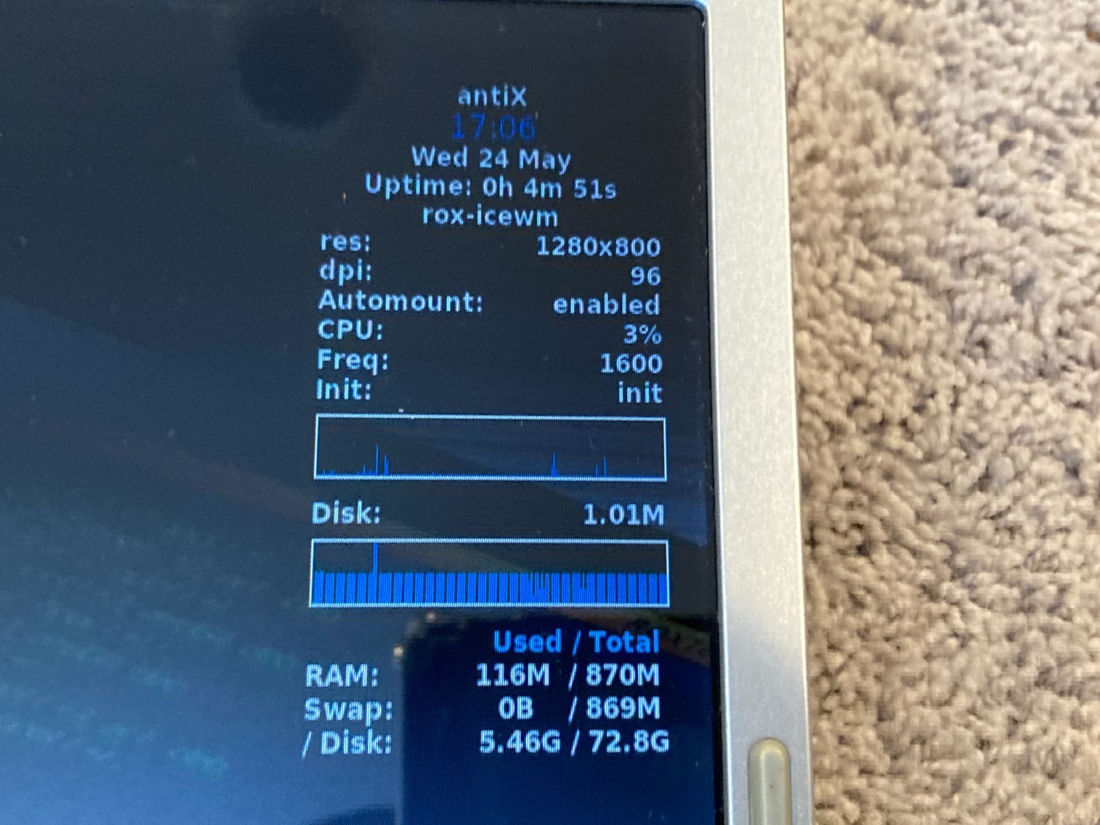 Dell Inspiron 1501 AMD Turion 64 1GB RAM 74GB HDD Linux