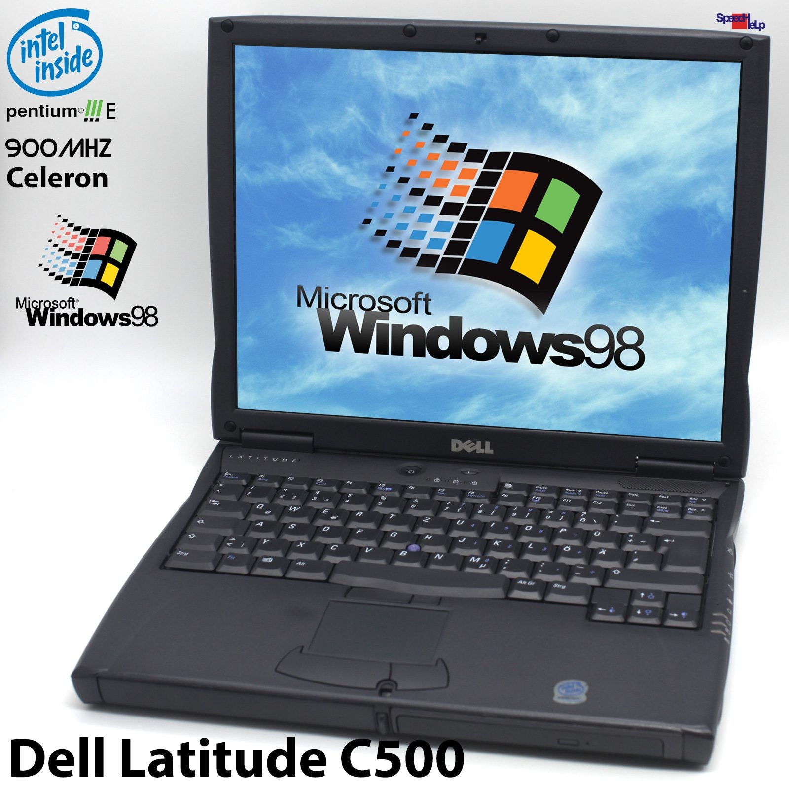 DELL LATITUDE C500 INTEL Celeron 900MHz PIII LAPTOP 256MB 10GB PPARALLEL LPT