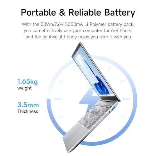 15.6 Inch Windows 11 Laptop, 5205U Processor, 12GB RAM 640GB Pearl Silver