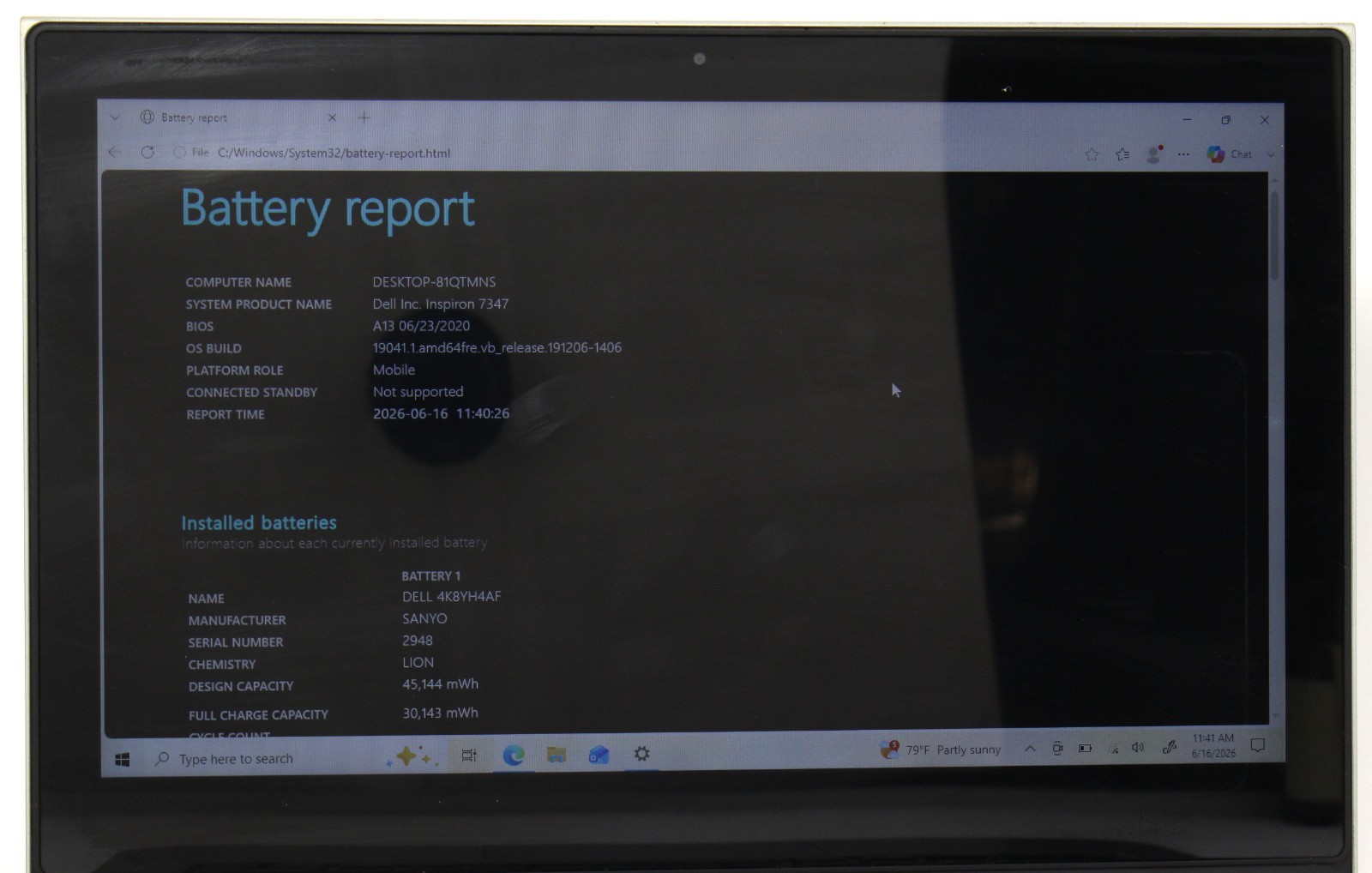 Dell Inspiron 13 7347 P57G001 13.3″ 300GB SSD 8GB RAM 1.7GHz i3-4010U; 519944