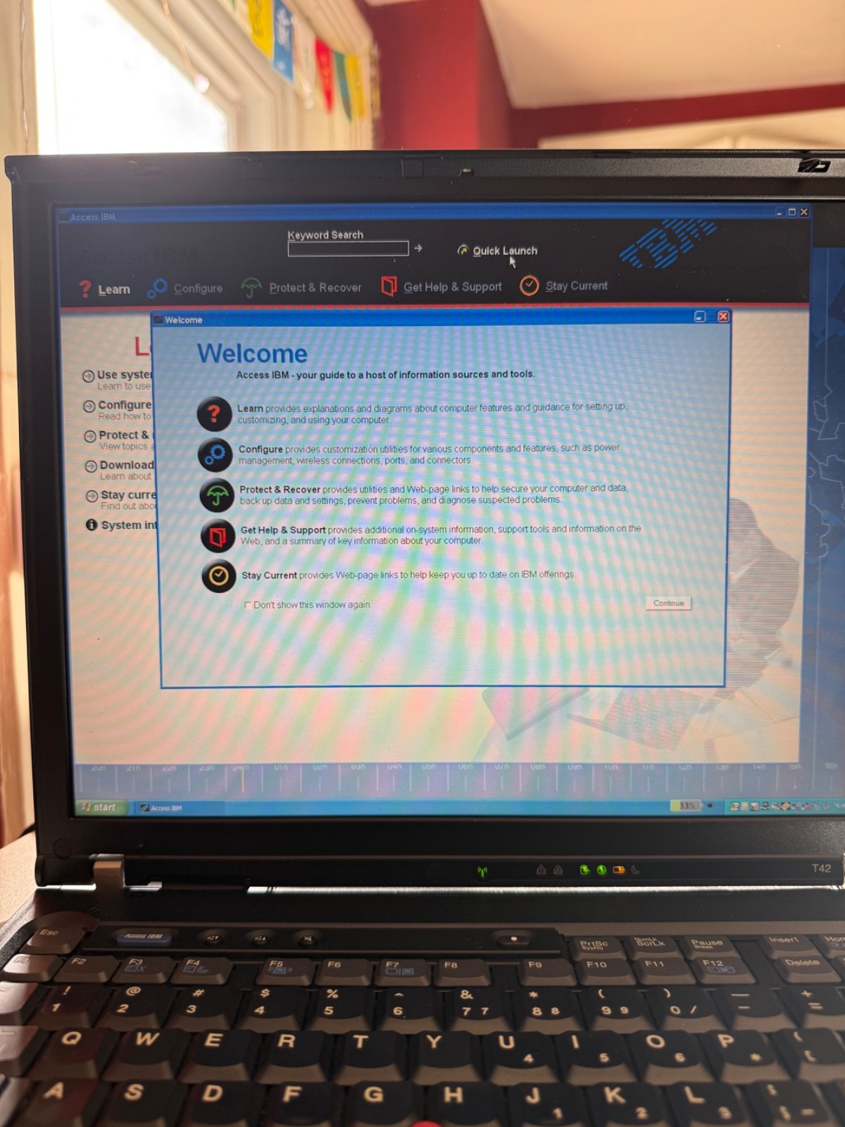 SURVIVOR! IBM Thinkpad T42 Laptop Pentium M 1.70 Ghz 512 MB RAM OEM Windows XP