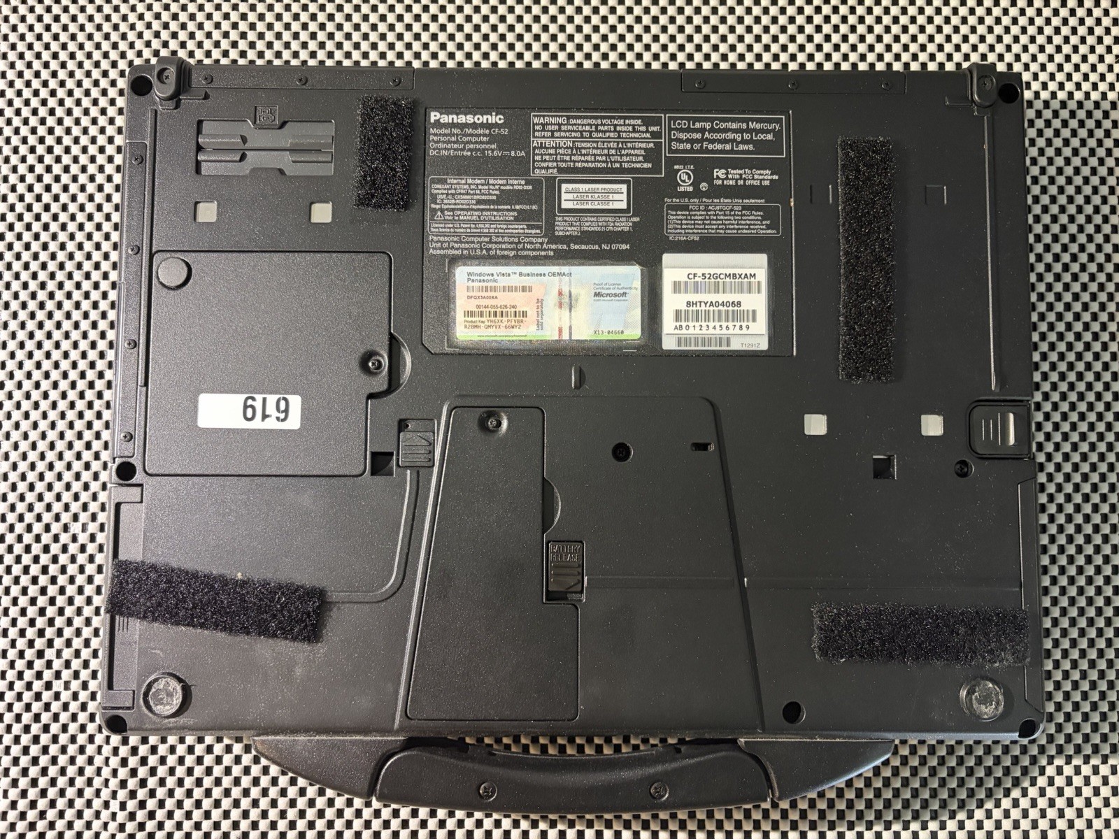 Panasonic Toughbook CF-52 Core 2 Duo P8400 2.26GHz 4GB 250GB SSD LTE WINDOWS 10P