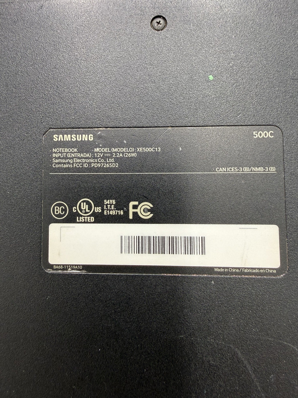 Samsung Chromebook 3 XE500C13-11.6″ Intel (Please Read)