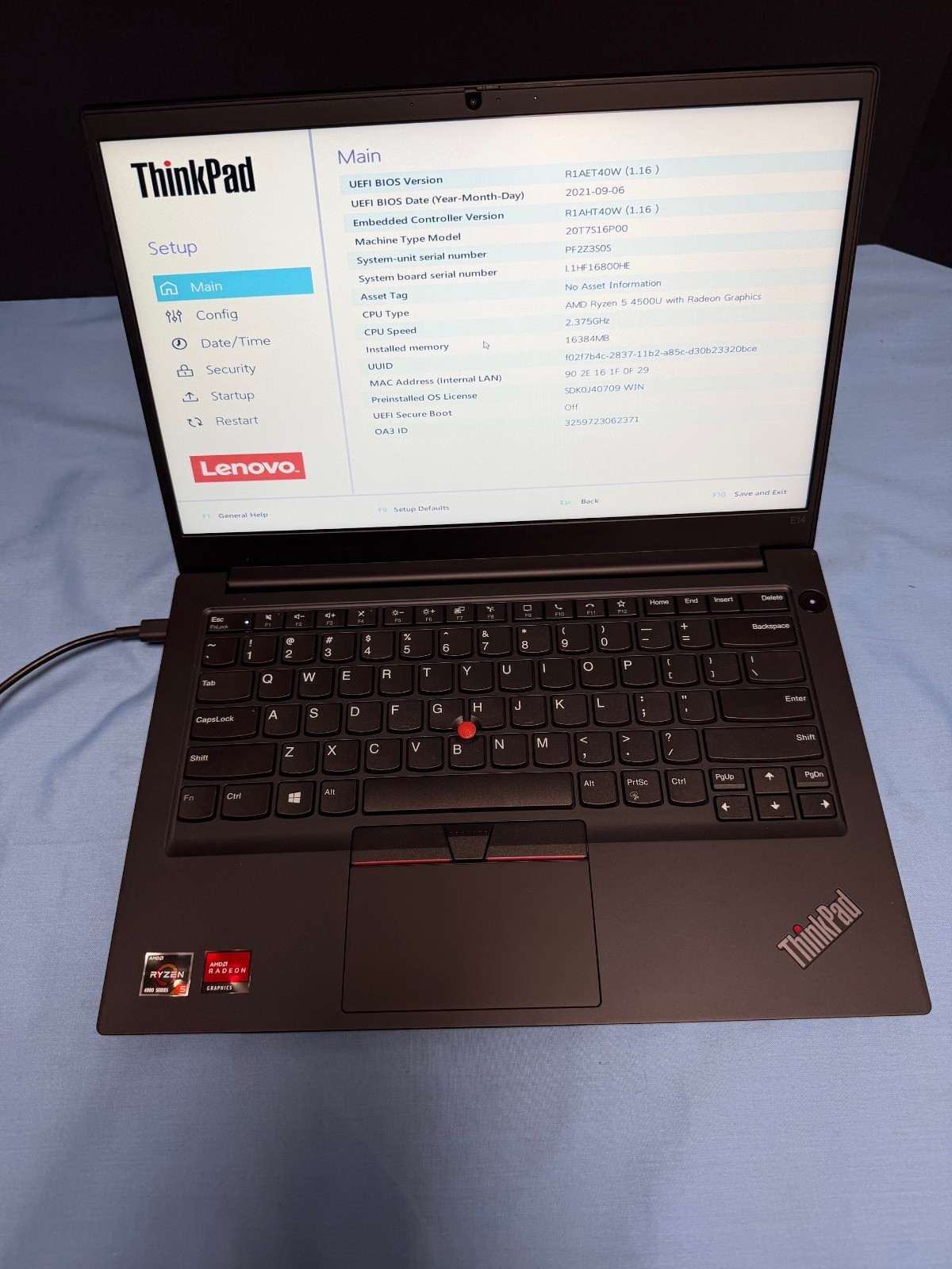 Lenovo ThinkPad E14 Gen 2 – AMD Ryzen 5 4500U 16GB Ram NO HDD/NO OS