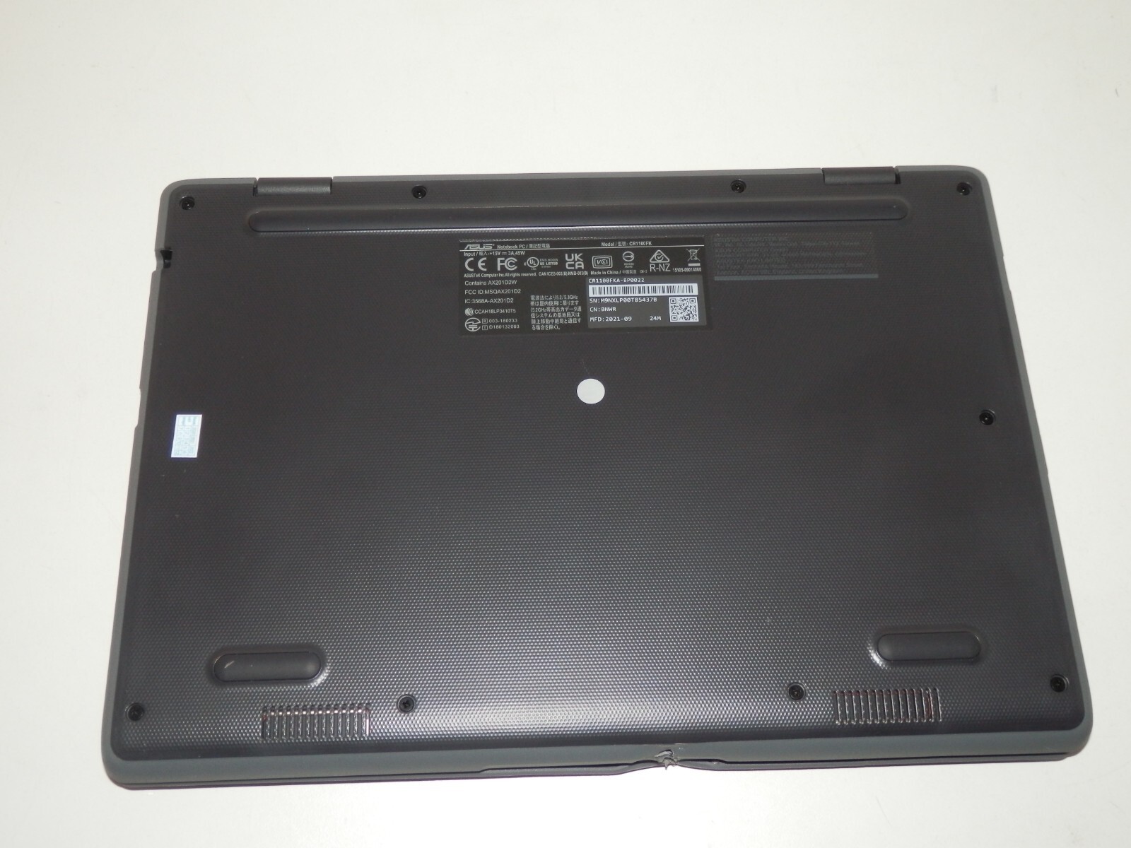 ASUS ChromeBook CR1, Intel Celeron N4500, 4GB Ram, 64GB EMMc, 11.6″ HD, Original Box
