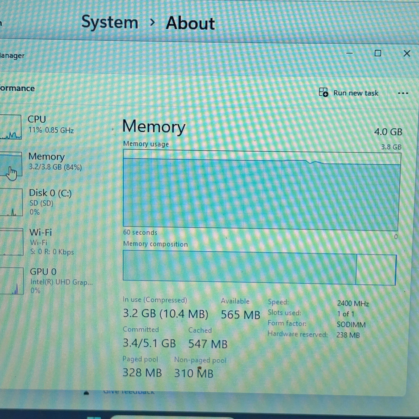 HP Laptop 14-CF2111WM Celeron N4120 1.10Ghz 8GB RAM 64GB SD(SD)