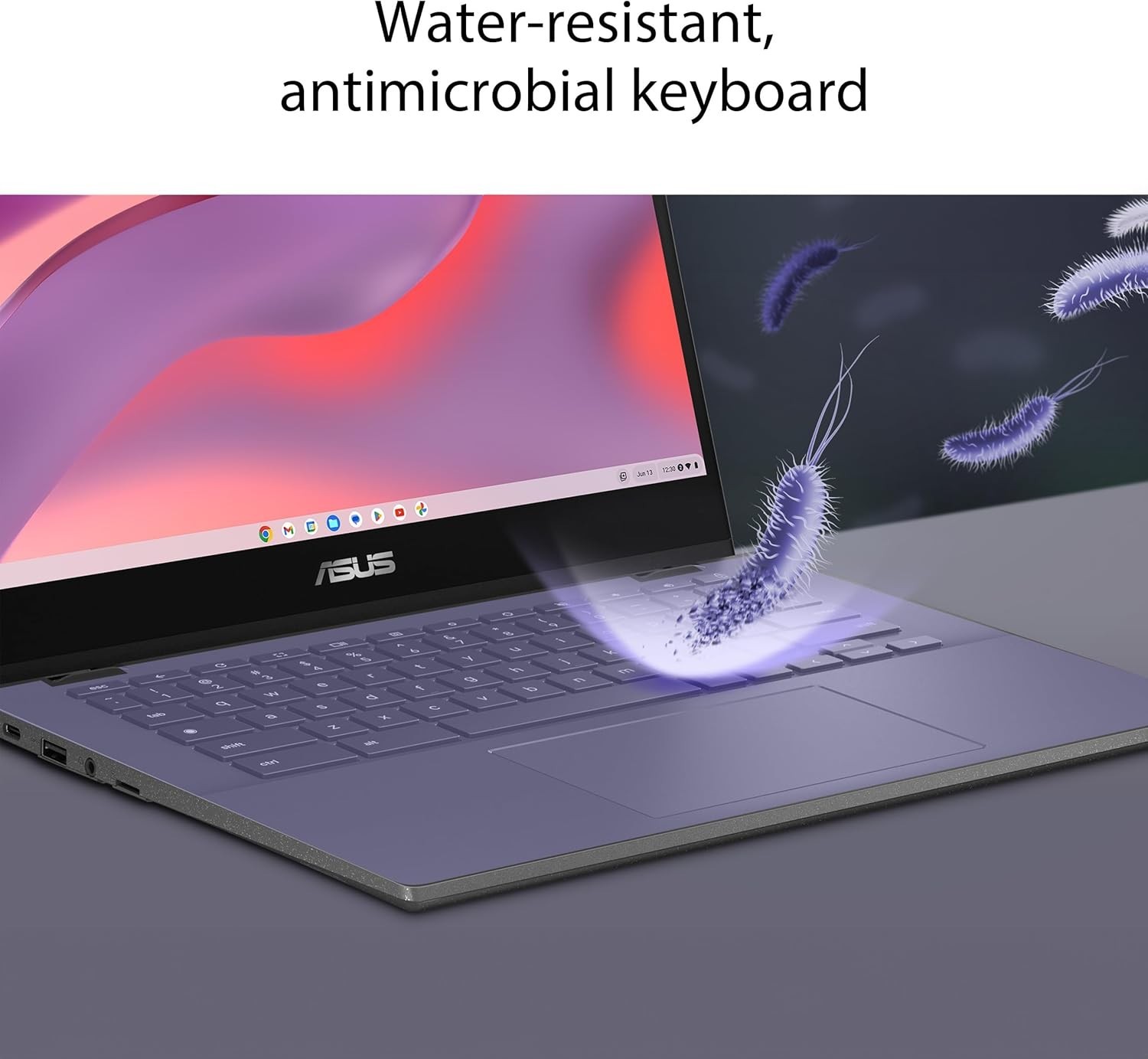 Chromebook Laptop 14 In HD Anti-Glare Display 4GB RAM 64GB eMMC Gray