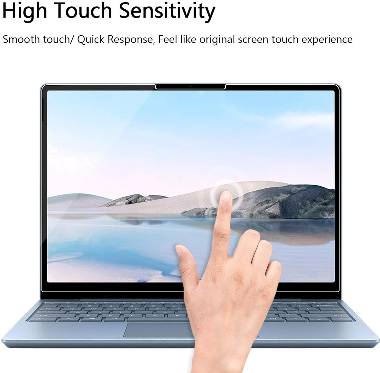 Tempered Glass Screen Protector for Surface Laptop Go 2 12.4 inch, 9H Hardness