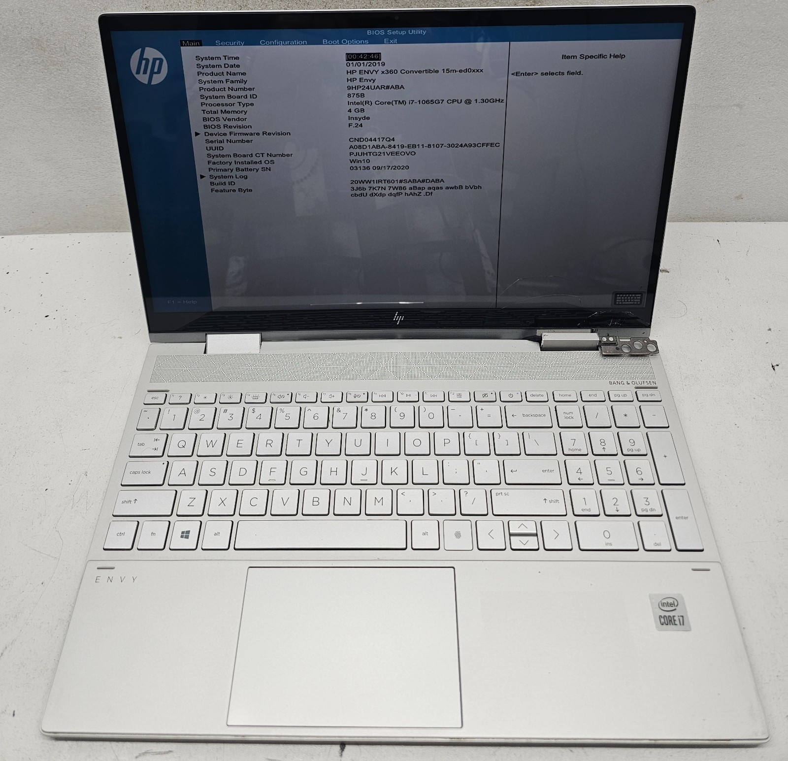 HP ENVY x360 15m-ed0023dx Laptop Intel Core i7-1065G7 4GB Ram NO HD/OS (FL)