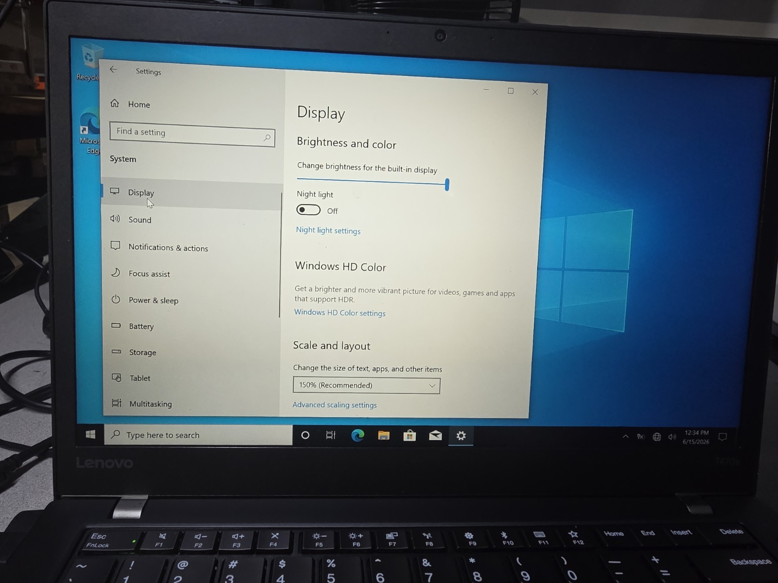 Lenovo ThinkPad T470 14 in (512GB, Intel Core i5 7th Gen., 2.6GHz, 16GB) Laptop