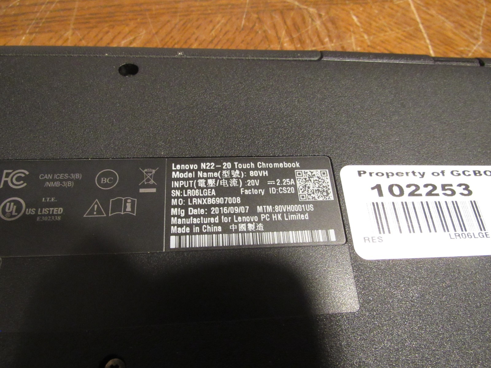 Lenovo N22-Touch screen 80VH Chromebook 11.6″ 16GB SSD WORKS