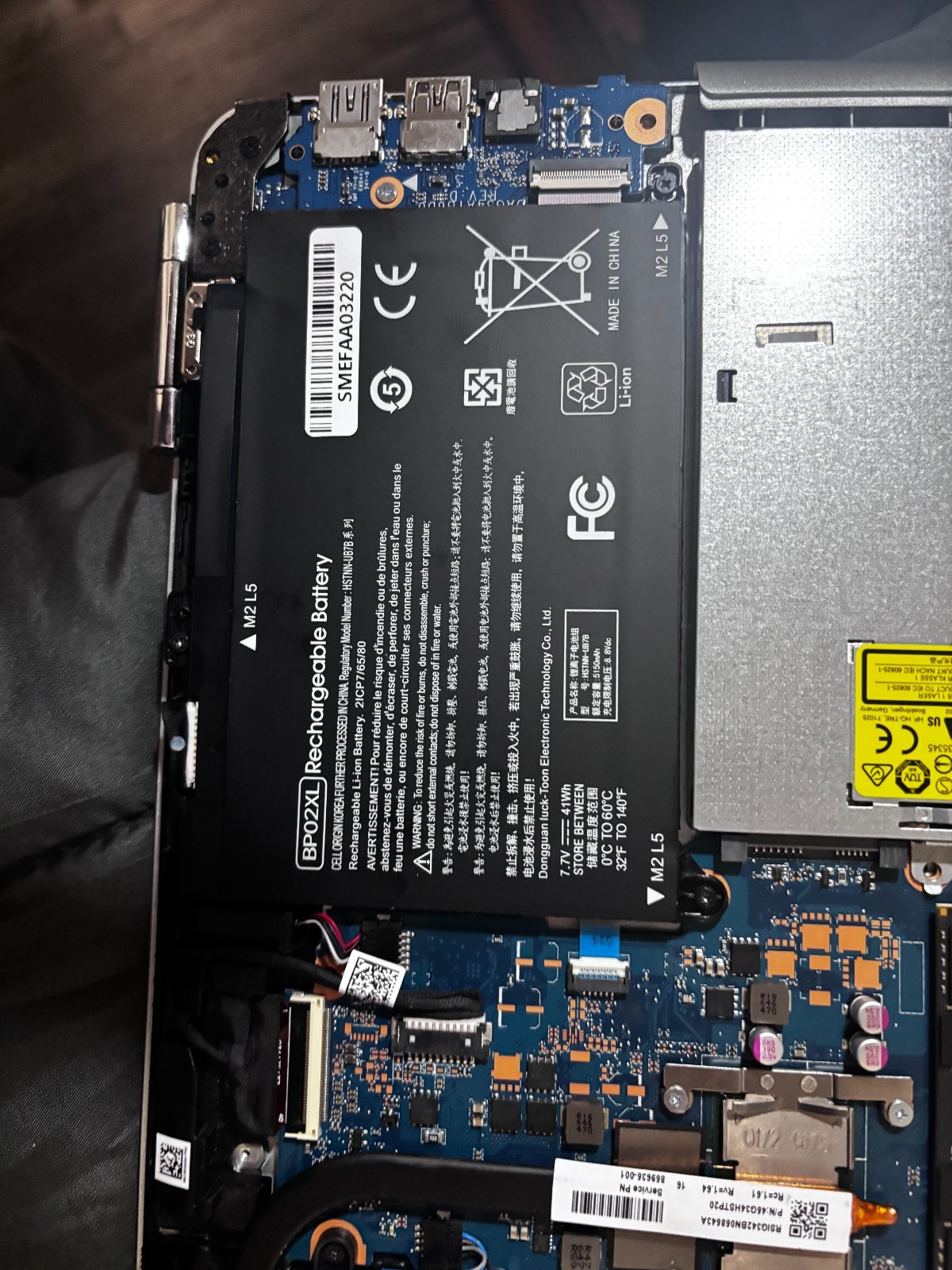 HP 15t-au100 i7 TOUCH 2.7 GHz 500GB+512GBNVME SSD 32GBRam Win11P w/100%🔋&45W AC